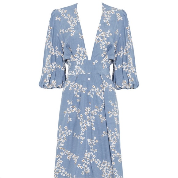 Faithfull the Brand Chloe Midi Dress size XS 2 - Picture 10 of 12